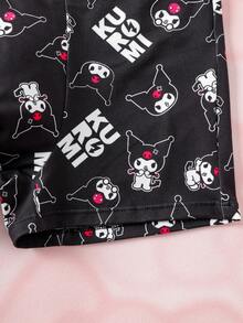 HELLO KITTY AND FRIENDS | SHEIN 男士時尚卡通印花四角內褲 - 黑色 - 查看 6