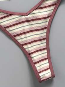 Swim Mod Women's Spring/Summer Jacquard Fabric Halter Bikini Set - Multicolor - View 7