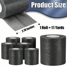 1/3/6 Packs Pre Wrap For Hair Soccer, Black Athletic Prewrap Tape Headbands, Foam Sport Underwrap Pre-Wrap, 2.76 Inches X 11 Yards - Multicolor - View 5