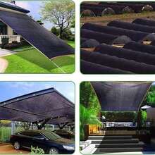 Outdoor Sunshade With Grommets, Premium Sunshade Fabric Fence - Durable, Tear-Resistant, Easy To Install For Balcony, Courtyard, And Swimming Pool - Offers Excellent Sun Protection, Shade, And Privacy With Taped Edge And Grommets - Black - View 11