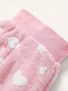 Cozy Pixies 女嬰連帽抓絨外套與遮肚長褲2件套，中厚款 - 粉色 - 查看 7