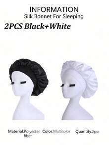 睡眠用絲綢睡帽，柔軟彈性帶絲綢睡眠帽，適合捲髮的絲綢髮套，理想的夜間捲髮保存，四季通用洗澡帽，化療患者舒適使用，居家浴室裝飾秋季裝飾髮帽 - 彩色 - 查看 14