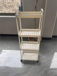 1件多層堅固易滾動可拆卸式移動置物架 節省空間 多功能 白色/黑色 簡約平面設計 收納推車 適用廚房 浴室 臥室 辦公室 車庫 - 多色 - 查看 9