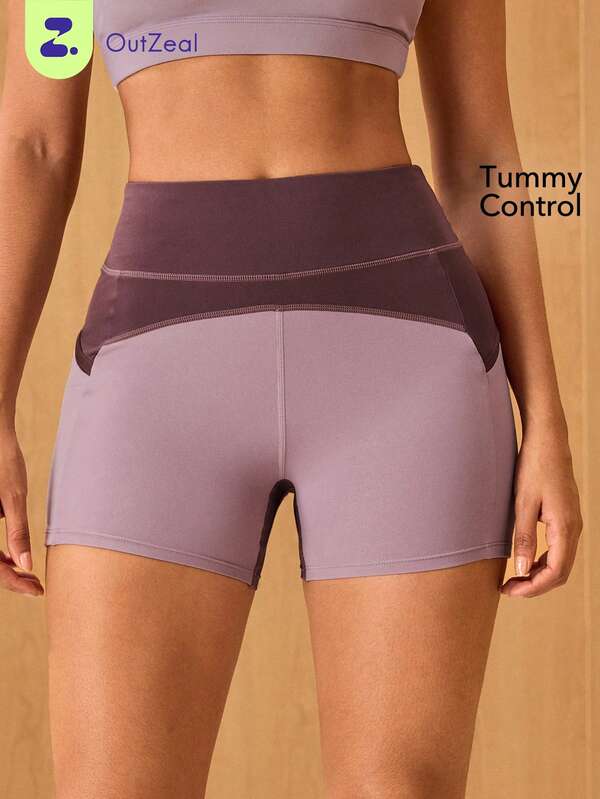 OutZeal Women Sports Leggings Gym Yoga Cycling Tummy Control High Waist Short Biker
