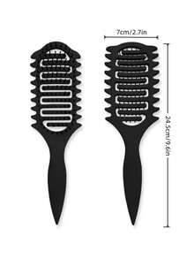 1PC New Upgraded Hollow Design Curling Brush Special Comb Teeth Structure For All Hair Types Reduce Hair Loss Pulling Split Ends Unisex Easy Create Curly Hairstyles Hair Care Tool Salon Daily Use Back To School Travel Gift For Women Men Must Haves - Multicolor - View 10