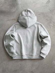 PAVTROS Men's Letter Print Long Sleeve 2 In 1 Casual Hoodie Sweatshirt - Grey - View 2