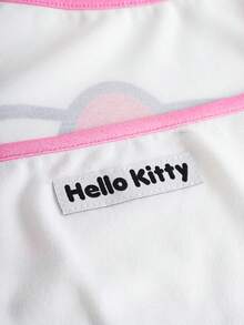 HELLO KITTY AND FRIENDS | SHEIN Set Piyama Wanita Ukuran Besar Musim Panas Motif Kartun Lucu, Kamisol dan Celana Pendek - Berwarna merah muda - View 5