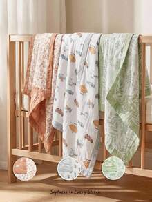 Cozy Pixies 1 Piece Can Be Used On Both Sides, Cute Pattern Printed Baby Four Seasons Comfortable And Soft Blanket, Suitable For Daily Use Of Newborns, Easy To Ca - Multicolor - View 1