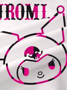 HELLO KITTY AND FRIENDS | SHEIN 女童字母卡通印花長袖休閒衛衣 - 白色 - 查看 5