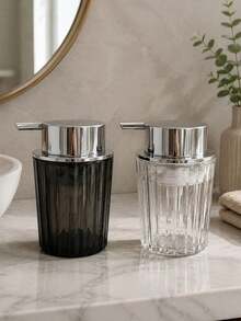 1 buah Dispenser Sabun Busa Sederhana, Botol Lotion Tekan untuk Meja, Dispenser Sabun Tangan Isi Ulang & Dapat Digunakan Kembali, Botol Kosong untuk Sampo, Sabun Mandi Cair dan Sabun Tangan, Aksesoris Kamar Mandi, Dekorasi Rumah, Dekorasi Kamar Mandi, Dekorasi Kembali ke Sekolah - transparan - View 5
