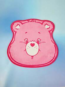 Care Bears X PETSIN 1件粉色熊卡通可愛圖案印花絨毛寵物睡墊，溫暖舒適，適合貓狗，適用於客廳、臥室、籠子，生日或週年紀念的可愛禮物 - 熊頭地墊 - 查看 2