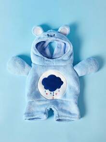 Care Bears X PETSIN 1件可愛藍色雲朵雨熊圖案柔軟保暖寵物連帽衫，適用於貓狗，適合聖誕節生日派對拍照，完美適合室內放鬆或戶外玩耍 - 藍色 - 查看 2