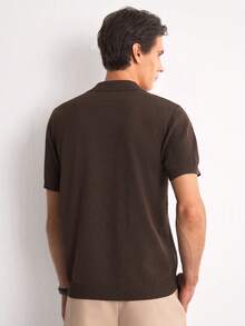 Manfinity Homme Camiseta de punto de manga corta de unicolor para hombre - Multicolor - Ver 3