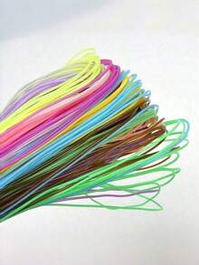120/200pcs Colorful PVC Plastic Braiding Cord, DIY Handcraft Plastic Weaving String For Handmade Projects - Multicolor - View 4