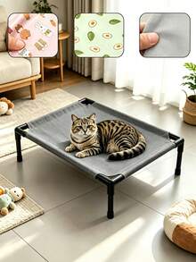 1Pc Elevated Small Pet Camping Bed, Washable Sleeping Mat, All Season Pet Nest For Hamsters, Rabbits, Cats And Tiny Pets - Rectangle - View 10