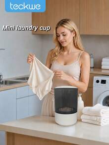 Teckwe Mini Portable Washing Machine With 2000mAh Battery | Travel Washing Machine Suitable For Bras, Underwear, Socks | Compact USB Rechargeable Electric Cleaner - Multicolor - View 2