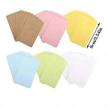 200/100 lembar Kartu Kosong, Kartu Gambar DIY, Kartu Flash Pinyin, Kartu Kosakata Bahasa Inggris Kertas Kraft Sudut Bulat, Kartu Memo, Untuk Pesan dan Kartu Bisnis - 9*5.4cm - View 7