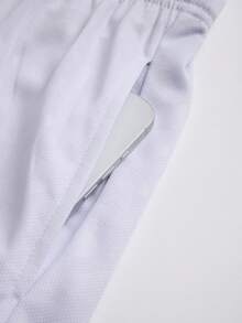 Gym Rark Pantalones cortos deportivos de doble capa con cintura con cordón para hombres - Blanco - Ver 6