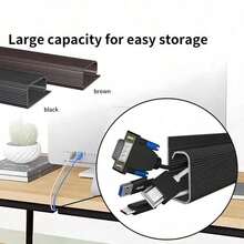 1pc Desktop Cable Management Box, No Drilling Required, Cable Organizer Tray, Cable Protector - Multicolor - View 9