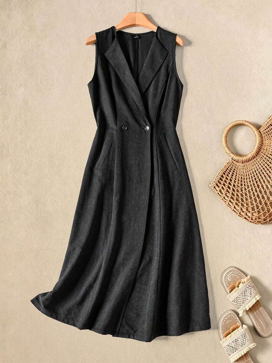 Rusticease Basic Women's Winter Clothes Black Fall Outfits Elegant Long Dress Casual Dresses Formal Dress Country Party Dresses Going Out Outfits Birthday - Matte Black - View 1
