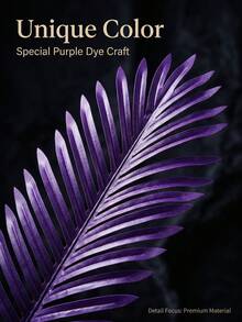 Simulation Tail Sunflower Palm Tree Simulation Tree Living Room Home Decoration Artificial Fake Iron Leaves - Purple - View 6
