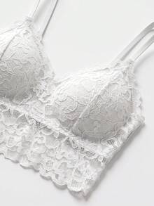 SHEIN MOD 4sets Floral Lace Bra & Boyshorts Lingerie Set - Multicolor - View 5