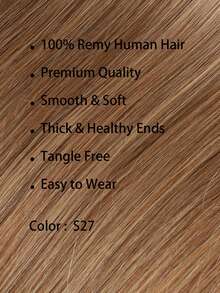 Seamless Clip Ins 7片装 27号 130克/150克 全头无缝PU夹式接发 100%毛鳞片顺直双层Remy真人发 隐形夹式接发 万圣节服装接发 - S27 - 查看 2