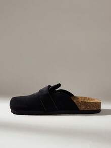 Solecia Sepatu Baotou adalah sepatu kasual yang lembut, nyaman, dan sederhana untuk kegiatan sehari-hari di rumah. - Hitam - View 8