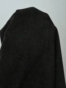 SHEIN CURVE+ 女款大尺碼黑色休閒夾克，秋冬晚餐穿搭 - 黑色 - 查看 11