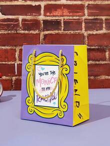 FRIENDS X POKOJA LAND A Paper Gift Bag With A Handle, Featuring A Nice Pattern, Made Of Paper, Sturdy And Durable, Suitable For Holiday Gift Wrapping And Celebrations, Strong And Long-Lasting. - View 1