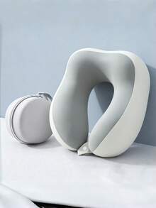2026 New U-Shaped Memory Foam Neck Pillow With Storage Case, Portable Travel Pillow With Slow Rebound Support, Removable & Washable Cover For Airplane, Office Nap & Travel, Portable U-Shaped Memory Foam Neck Pillow With Carry Case,U-Shaped Memory - Neck pillow - View 11