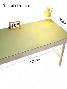 1pcEye Protection Desk Mat Student Leather Non Slip Solid Color Table Cover Oil Proof Computer Laptop Pad For Home Office Study Dining Table Decor Gift - green - View 17