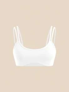 SHEIN Cheerettes 女款素色日常健身舒適運動內衣 - 彩色 - 查看 14