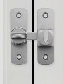 Heavy Duty Matte Black Twist Door Latch Buckle, Sliding Cabinet Barn Door Privacy Lock, Anti-Theft Safety Gate Closet Window Flip Lock Hardware, Easy Install Metal Door Bolt Latch For DIY Home Renovation - multicolor - View 9
