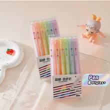 6pcs Color Changing Erasable Highlighter Set, Pastel Heat-Sensitive Marker Pens For Journal & School Use - multicolor - View 1