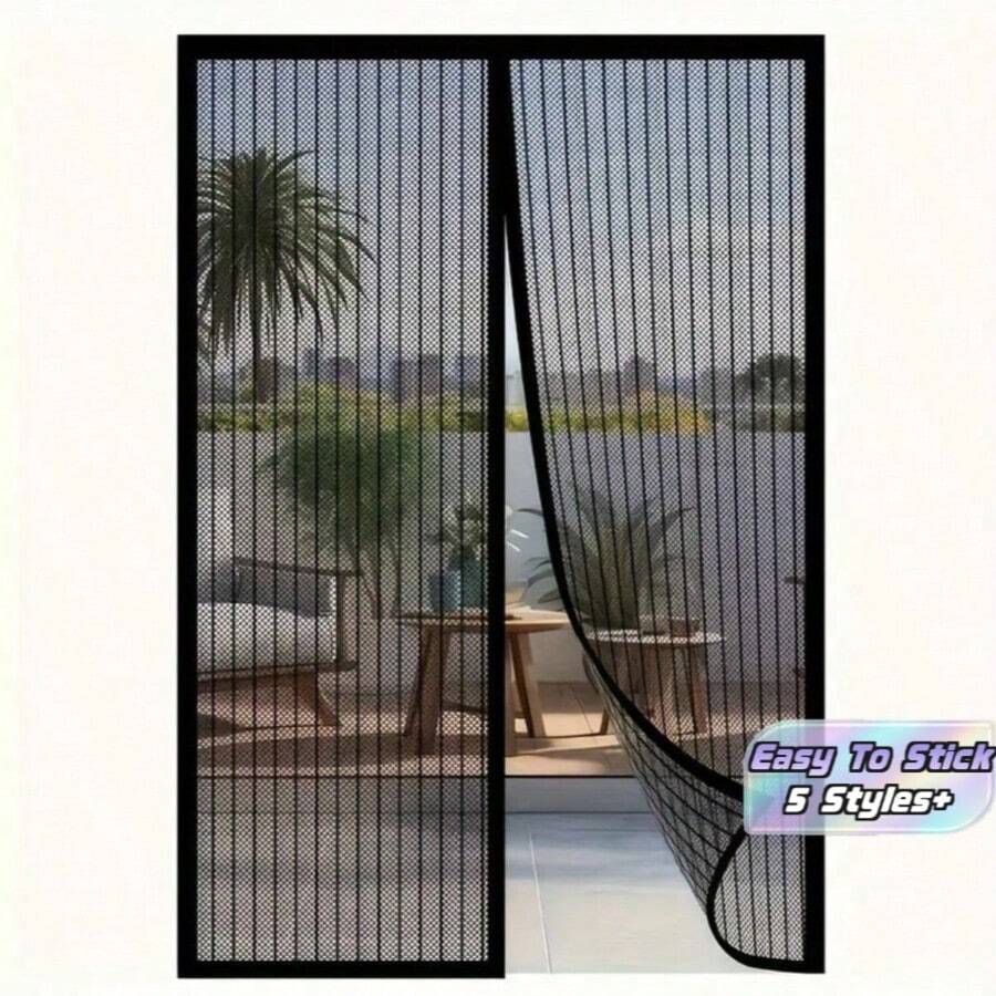 2026 New High-End Magnetic Door Curtain, Diamond Mesh Material, Cat-Proof And Bite-Resistant - Seamless Self-Sealing Design, Durable Insect Barrier, Pet-Friendly, No Manual Operation Required, Easy Entry And Exit - King Kong Mesh Upgrade - Grey - View 1