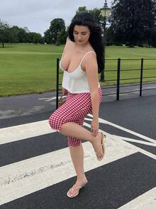 kyraskinnerx Kamisol Renda Kasual Kuning untuk Wanita Musim Panas Putih - Putih - View 1