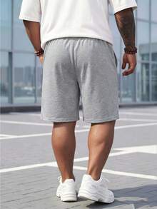 Genlund Pantalones Cortos Para Hombre De Talla Grande Con Cordón Ajustable Y Color Sólido - Multicolor - Ver 2