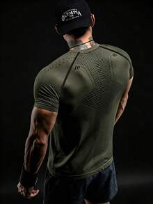 Men's Colorblock Casual Versatile Daily Wear Sports T-Shirt - MultiWarna - View 2