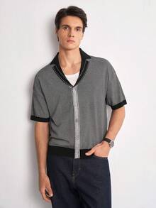NEOSTRIT Men's Striped Short Sleeve Knit Top - Multicolor - View 3