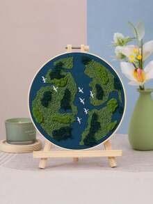 Set Sulam DIY untuk Pemula Dewasa dengan Alat, Hiasan Gambar Kreatif Buatan Tangan, Tas Bahan Buatan Tangan untuk Hadiah Liburan Lembut Rumah - Ukuran 20x20cm - View 10