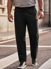 COMVAIL Plus Size Men's Solid Color Short Sleeve Polo Shirt And Casual Pants Set, Vacation, Father's Day Gifts - Multicolor - View 3