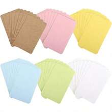 200/100 lembar Kartu Kosong, Kartu Gambar DIY, Kartu Flash Pinyin, Kartu Kosakata Bahasa Inggris Kertas Kraft Sudut Bulat, Kartu Memo, Untuk Pesan dan Kartu Bisnis - 9*5.4cm - View 5