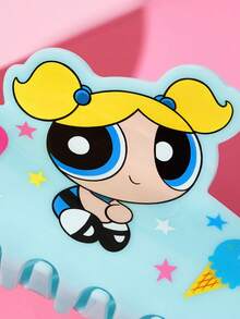 THE POWERPUFF GIRLS X SHEIN 時尚可愛卡通髮夾，適合女孩與女士，居家、沐浴、美容護理、髮型造型完美適用 - 藍色 - 查看 3