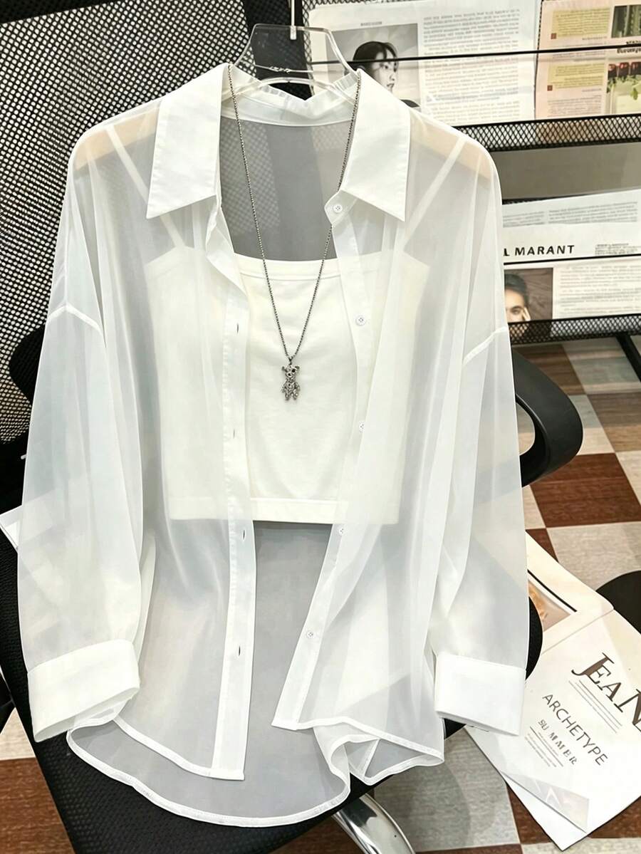 Resyla Women's Casual Versatile Solid Color Shirt - Multicolor - View 1