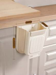 Foldable Hanging Trash Can For Cabinet Door Wall Mount, Multi-Function Waste Bin & Garbage Bag Rack For Kitchen Bathroom Bedroom Car Household Use - Multicolor - View 5