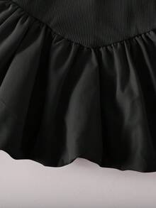 SHEIN Babygirl 可爱粉色针织无袖连体衣（夏季） - 黑色 - 查看 5