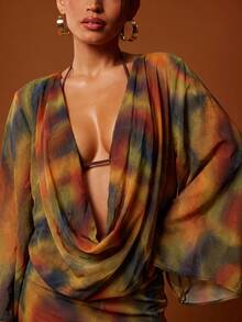 Hauture Women's Tie-Dye Ruched Sexy Date Party Mini Dress - Multicolor - View 6