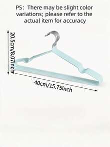 10Pcs Non-Slip Durable Metal Hangers With Rubber Coating, Space Saving Clothes Hangers With Shoulder Notches - Multicolor - View 3