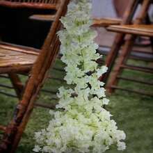 1/3/5pcs 5.9ft Artificial Spring Sakura Flower Garland, Silk Hanging Floral Vines For Wedding Party Background, Room Wall Decor, Japanese Cute Decor, Indoor Outdoor Birthday Gift, Outdoor Indoor Decor, Gift, - White - View 5